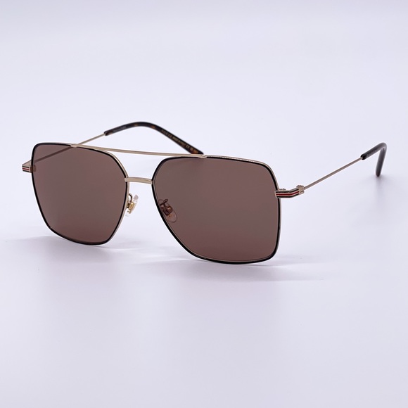 NEW GUCCI MEN BROWN SUNGLASSES - Picture 3 of 7